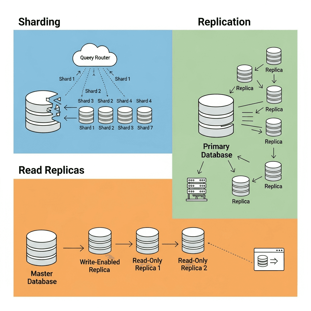 Mastering Database Scaling: Sharding, Replication, and Read Replicas