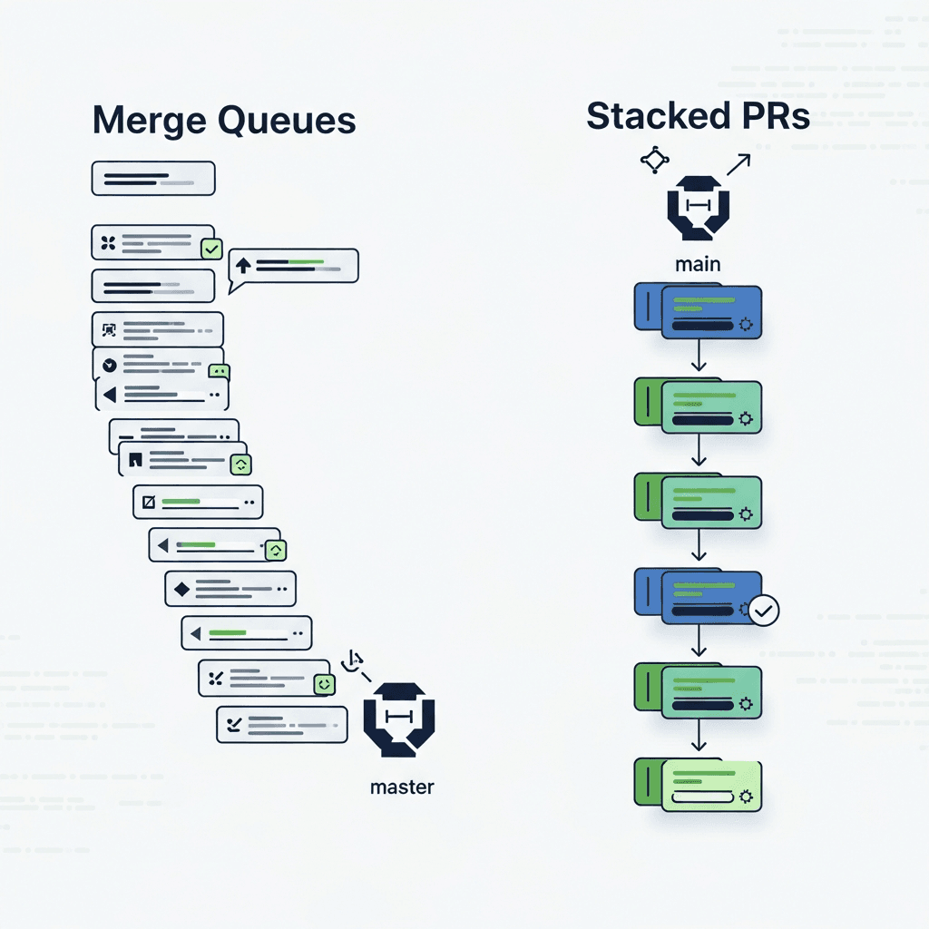 Mastering Git: Advanced Workflows with Merge Queues & Stacked PRs