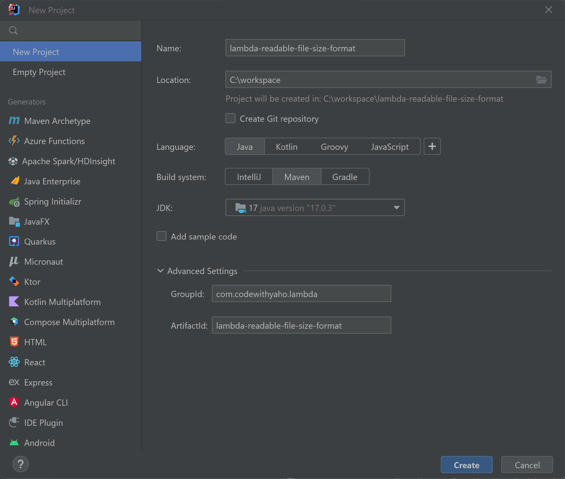 maven project for lambda api gateway image